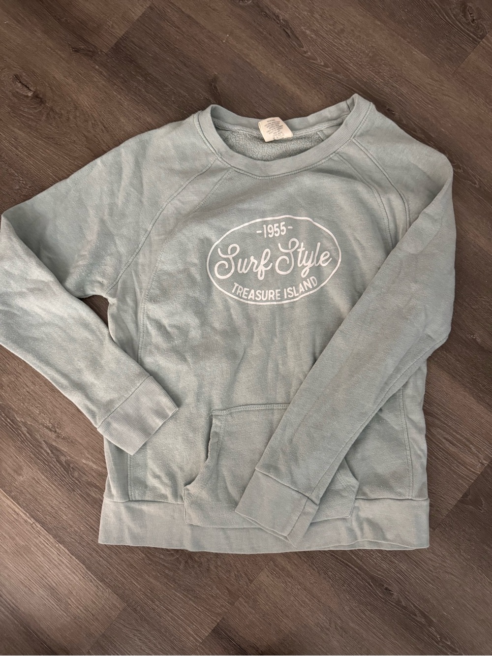 Surf Style Sage Green Logo Pullover sweatshirt